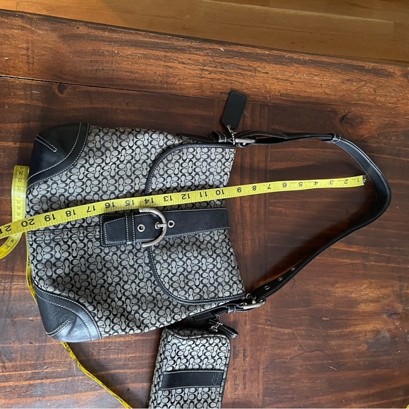 VTG. COACH Women’s Sig. Monogram F3M-6376 Crossbody Handbag Purse w/ Coin Holder - Picture 11 of 15